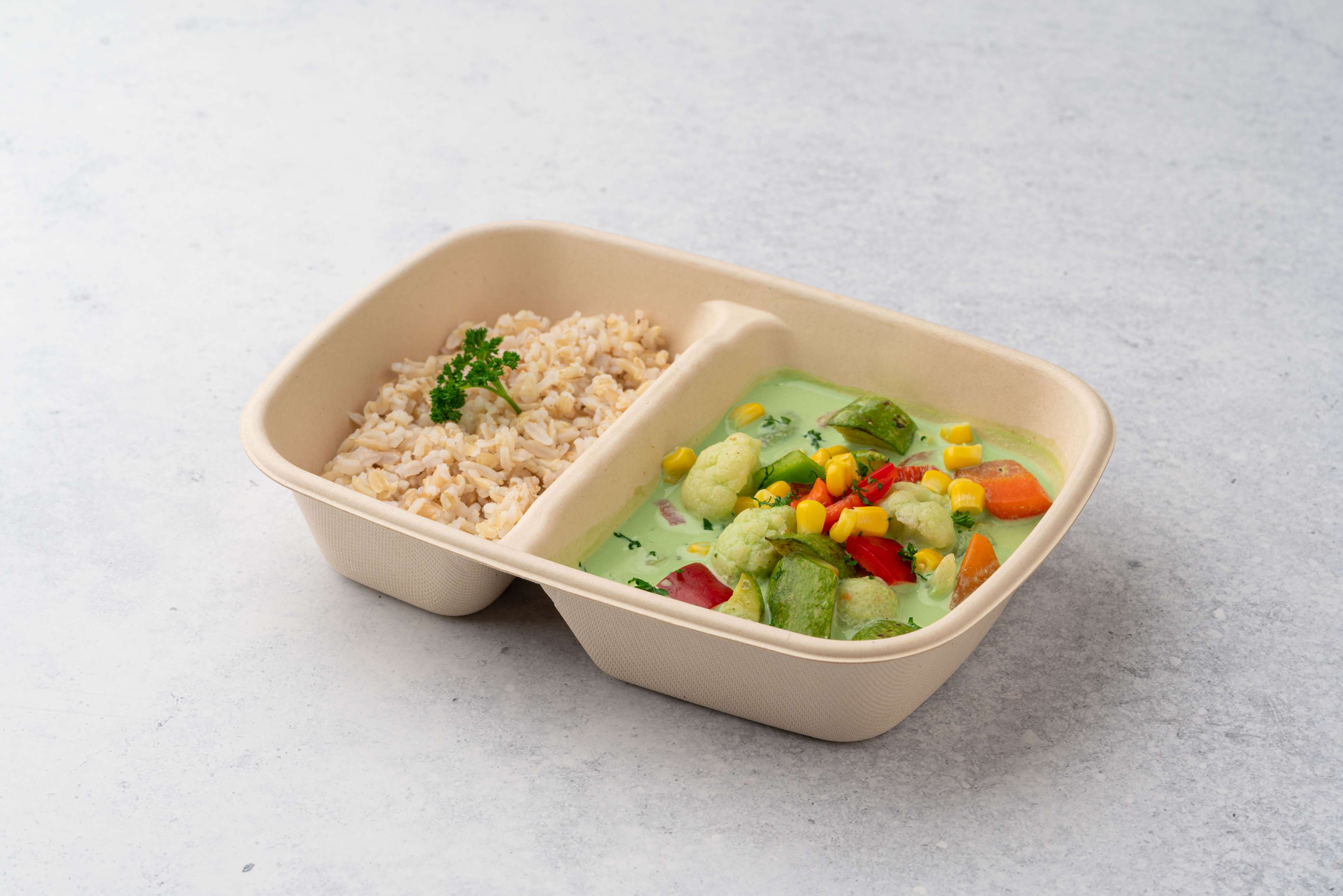 Vegetable Thai Massaman Curry With Brown Rice
